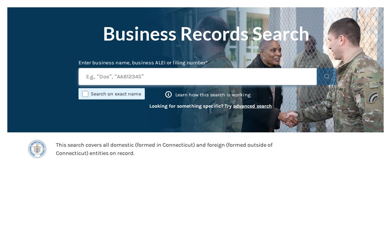 Fairfield neighbors Connecticut Business Registry search