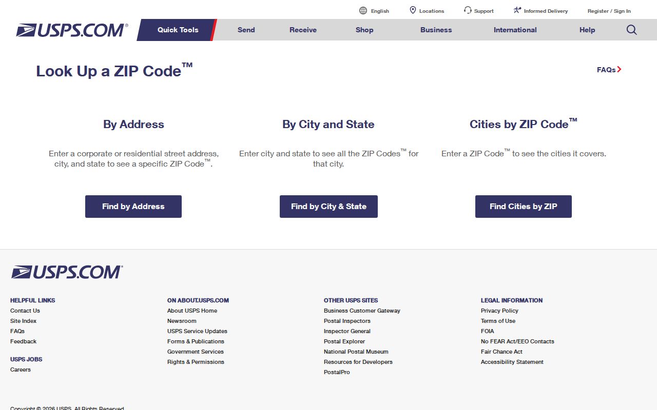 Fairfield ZIP code directory USPS address and ZIP lookup